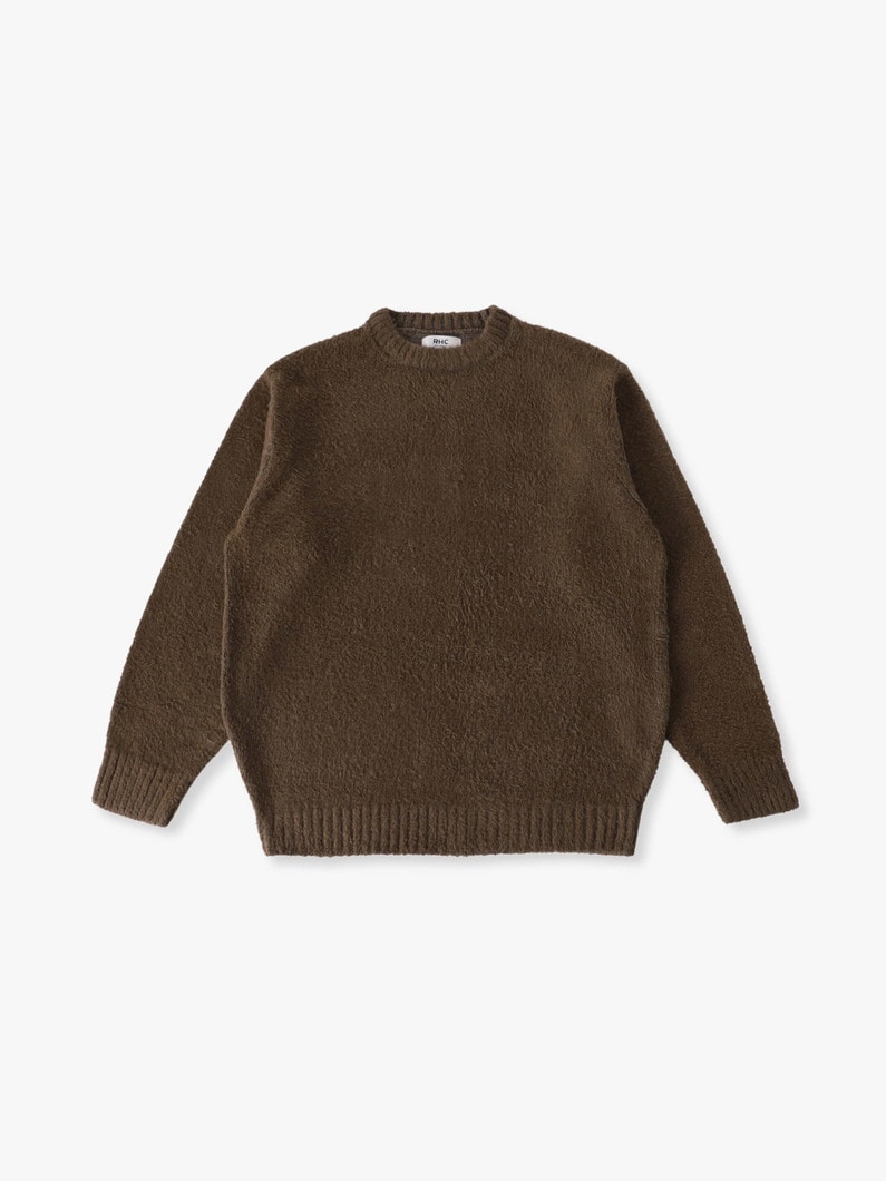 ブラッシュドコットン ニットプルオーバー 詳細画像 khaki 4