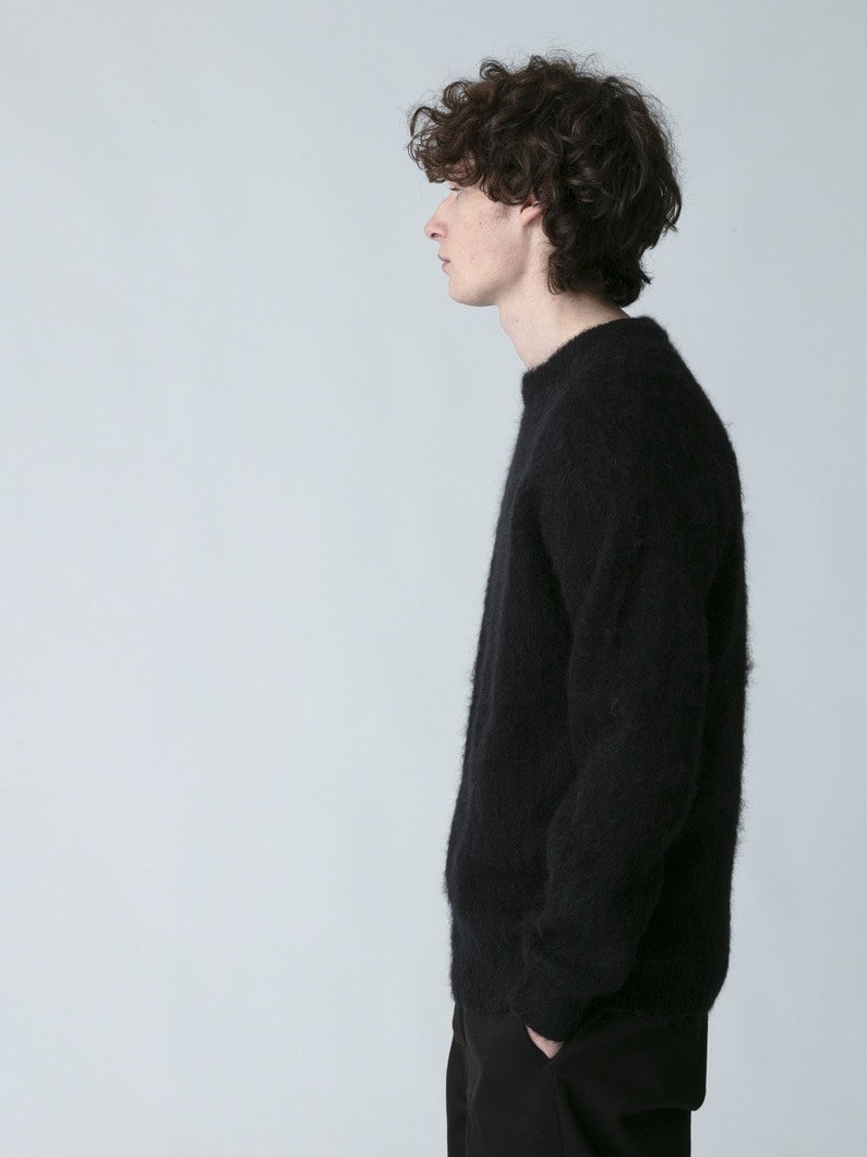 ブラッシュドコットン ニットプルオーバー 詳細画像 black 2