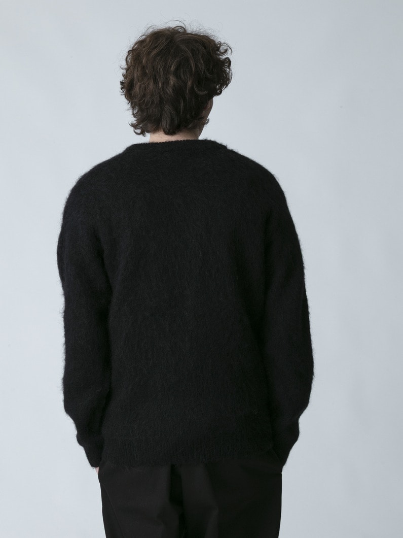 ブラッシュドコットン ニットプルオーバー 詳細画像 black 3