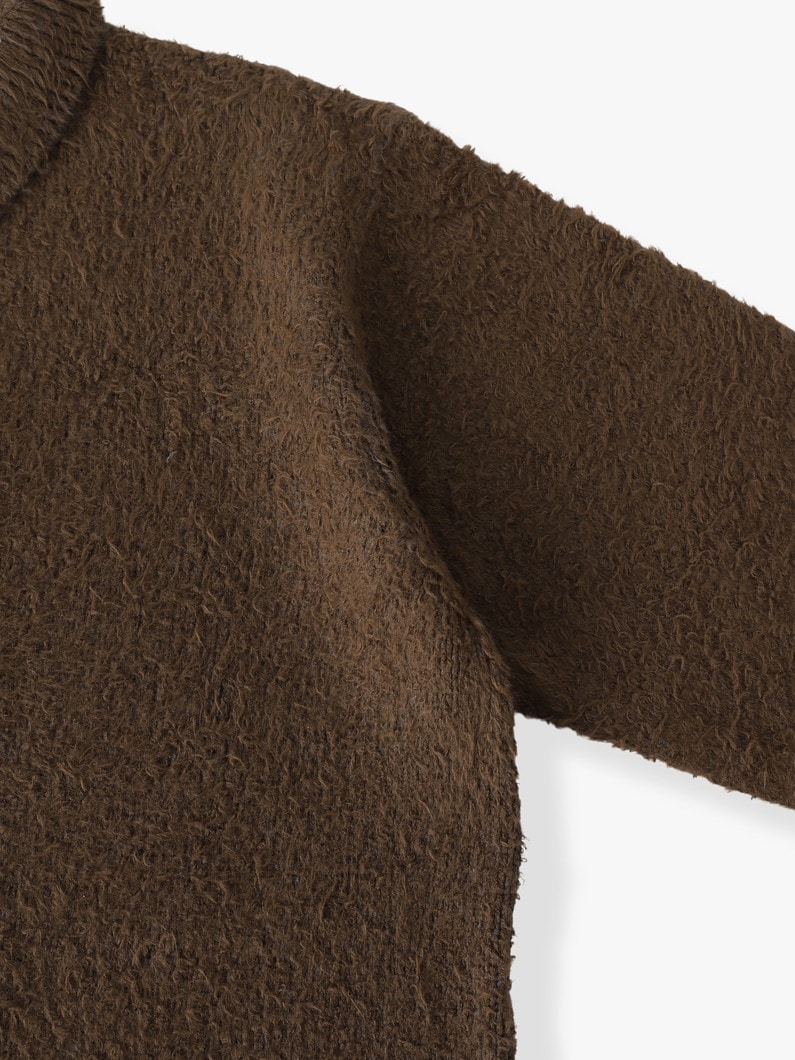 ブラッシュドコットン ニットポロシャツ 詳細画像 khaki 2