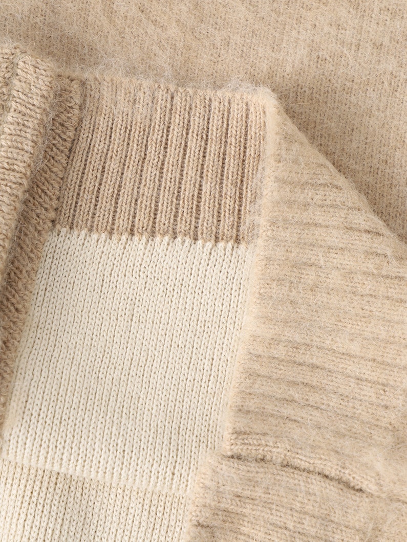 アルパカサリーフォックス ダブルフェイス ニットカーディガン 詳細画像 black 3