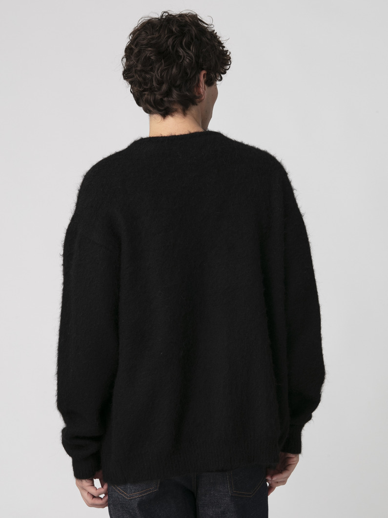 アルパカサリーフォックス ダブルフェイス ニットカーディガン 詳細画像 black 2