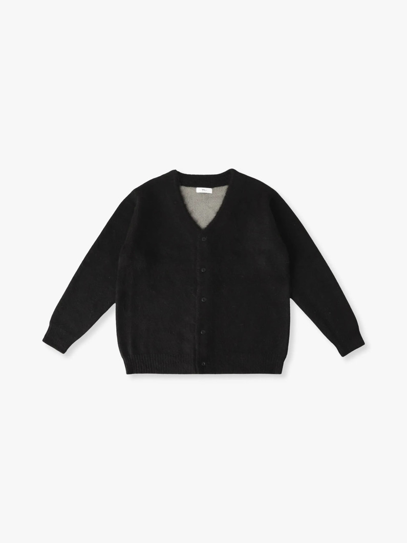 アルパカサリーフォックス ダブルフェイス ニットカーディガン 詳細画像 black 3