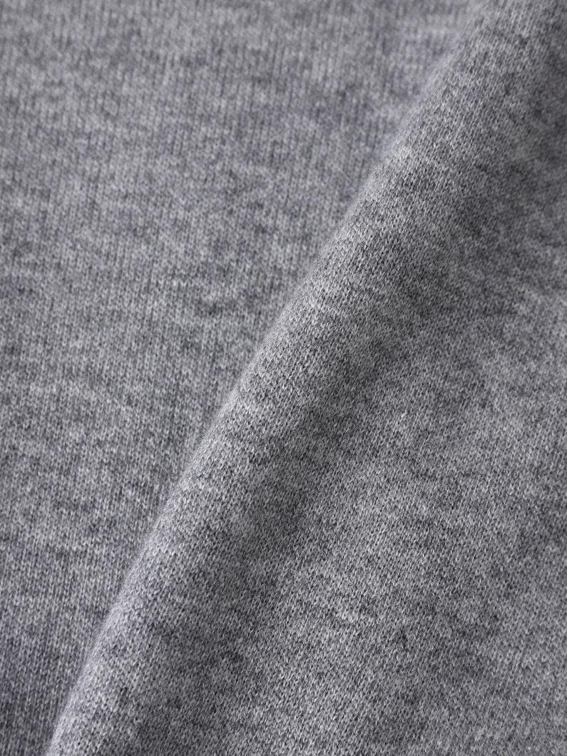 カシミア シルク パイルライニング ニットプルオーバー 詳細画像 top gray 4