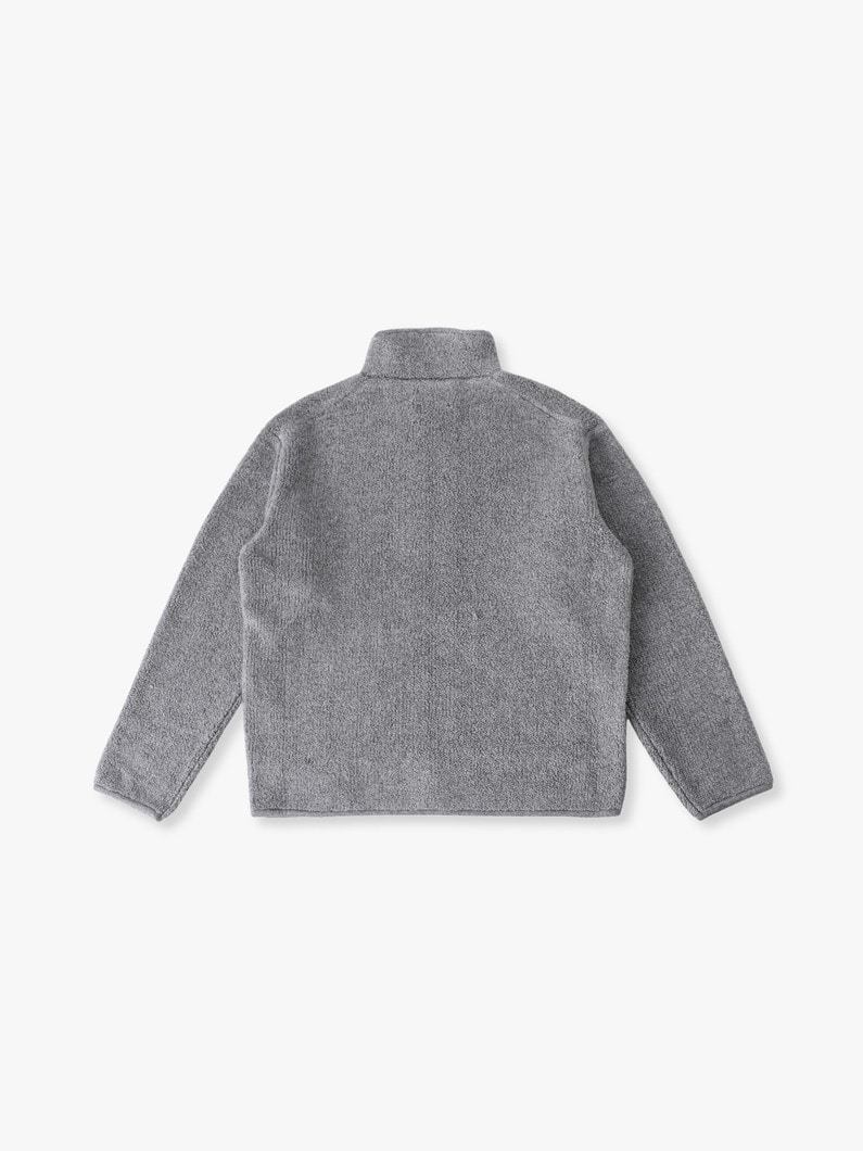 カシミア シルク パイルライニング ニットブルゾン 詳細画像 top gray 1