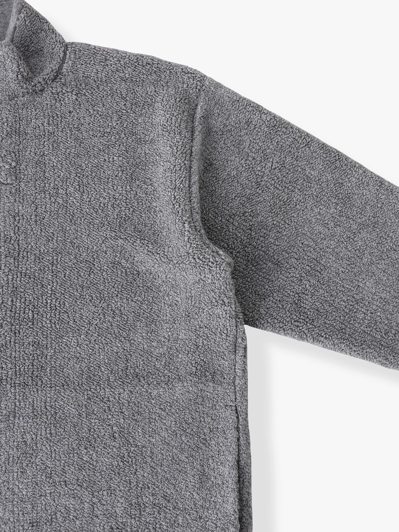 カシミア シルク パイルライニング ニットブルゾン 詳細画像 top gray 2