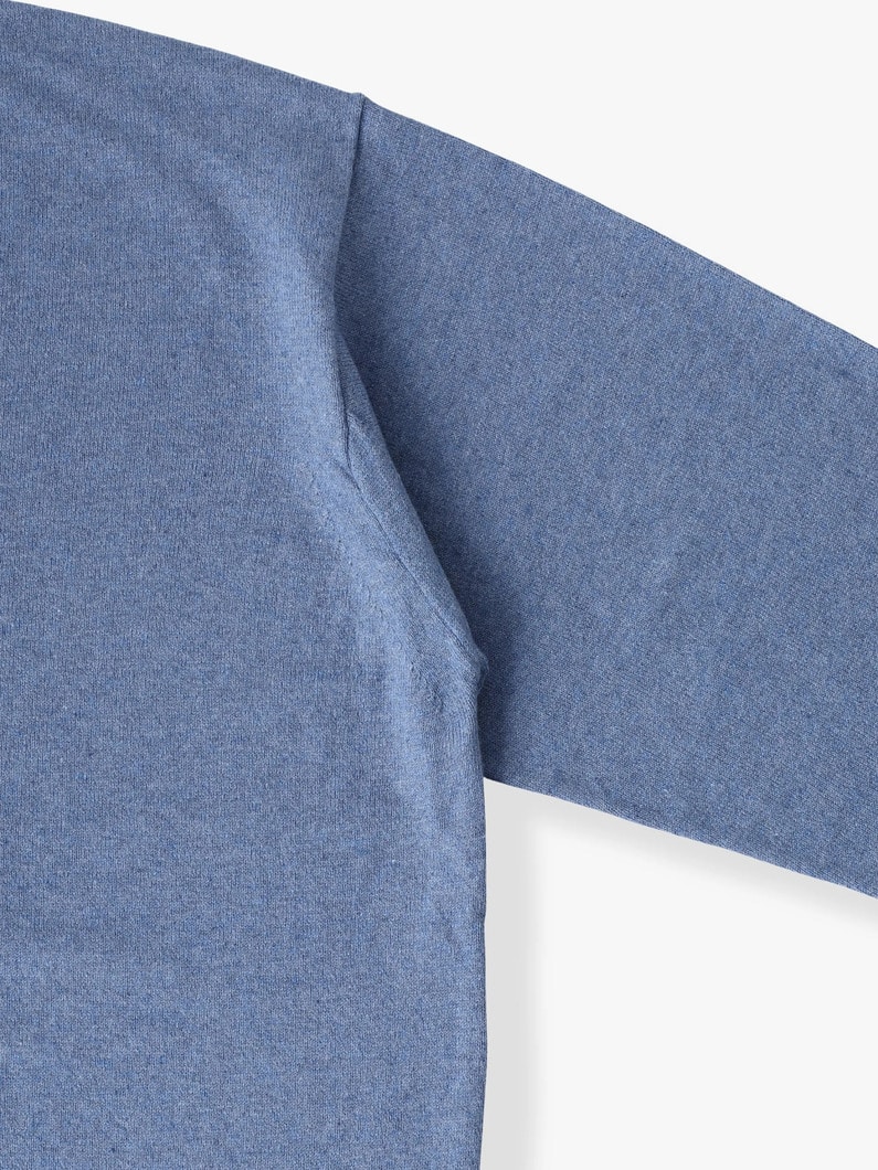 コットンリネン ニットカーディガン 詳細画像 top gray 2