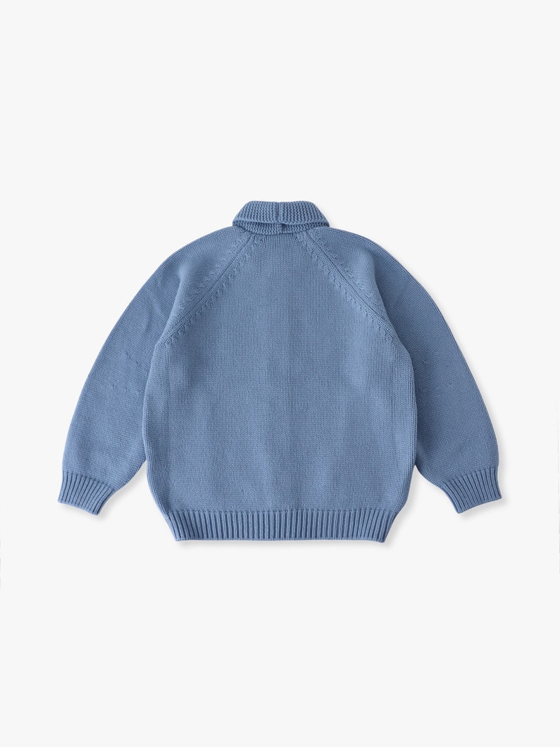 ウールカシミア カウチンニット カーディガン 詳細画像 blue 1