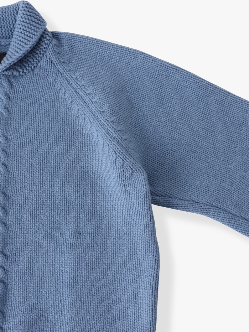 ウールカシミア カウチンニット カーディガン 詳細画像 blue 2