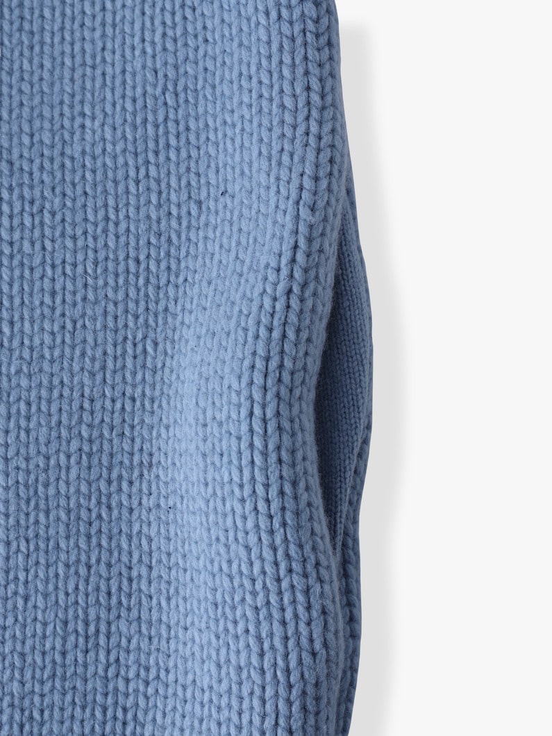 ウールカシミア カウチンニット カーディガン 詳細画像 blue 3