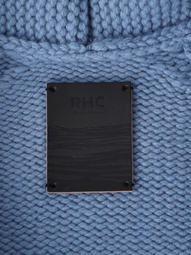 ウールカシミア カウチンニット カーディガン 詳細画像 blue 4