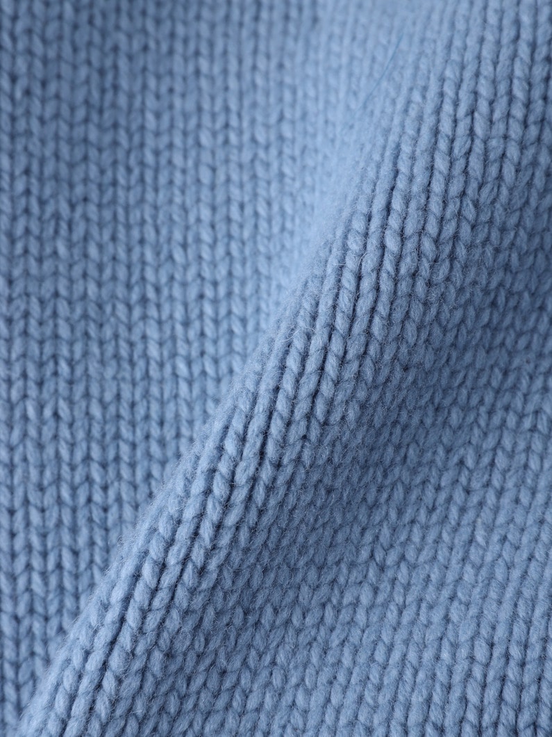 ウールカシミア カウチンニット カーディガン 詳細画像 blue 5