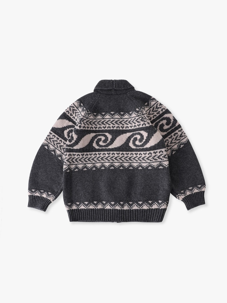 ジャカード カウチンニット カーディガン 詳細画像 charcoal gray 1