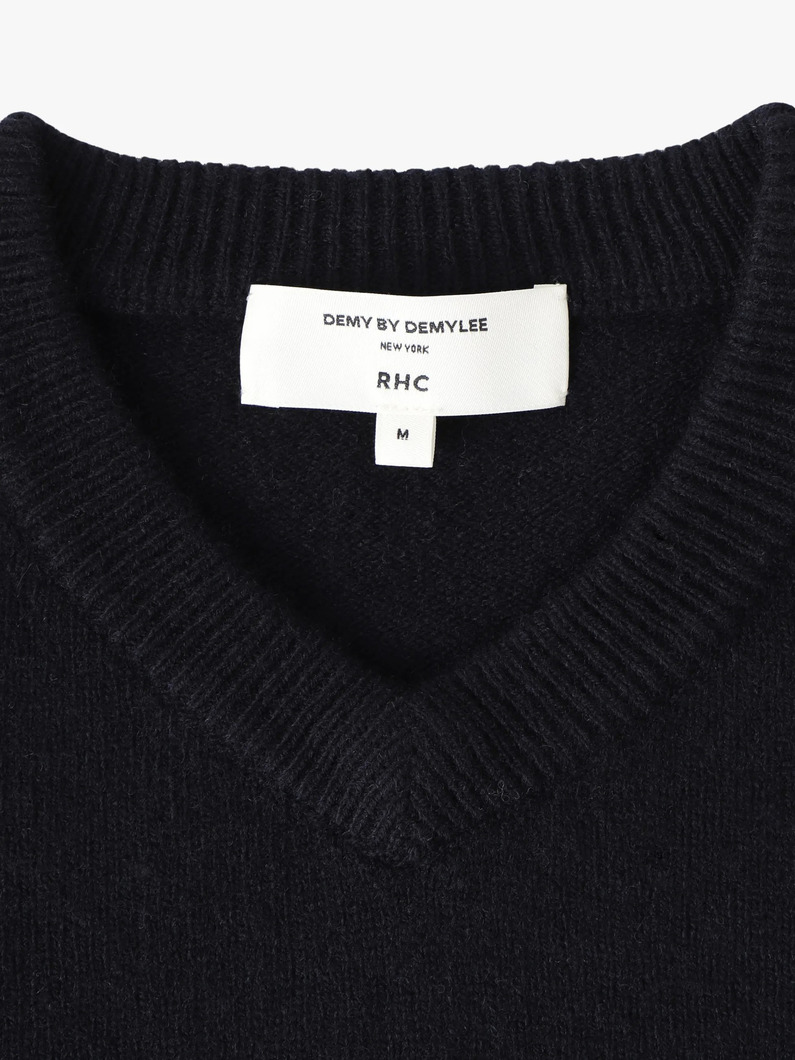 テート Vネック ニットプルオーバー 詳細画像 dark gray 3