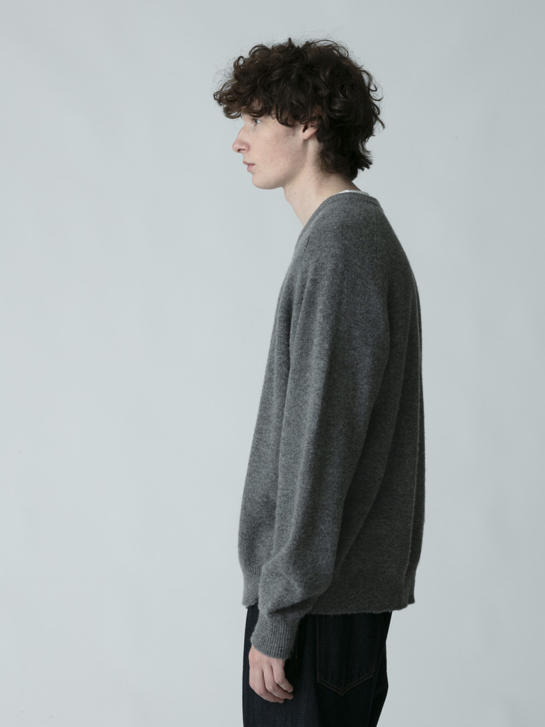 テート Vネック ニットプルオーバー 詳細画像 dark gray 2