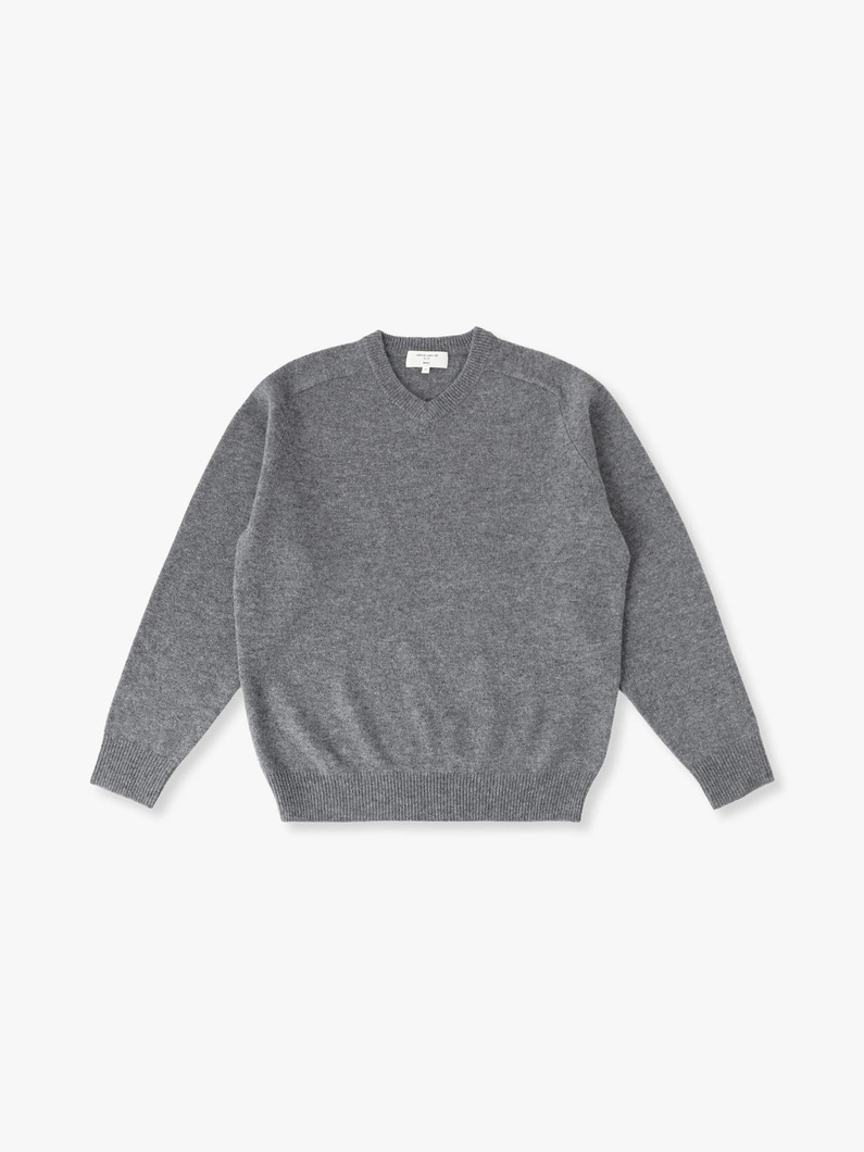 テート Vネック ニットプルオーバー 詳細画像 dark gray 4