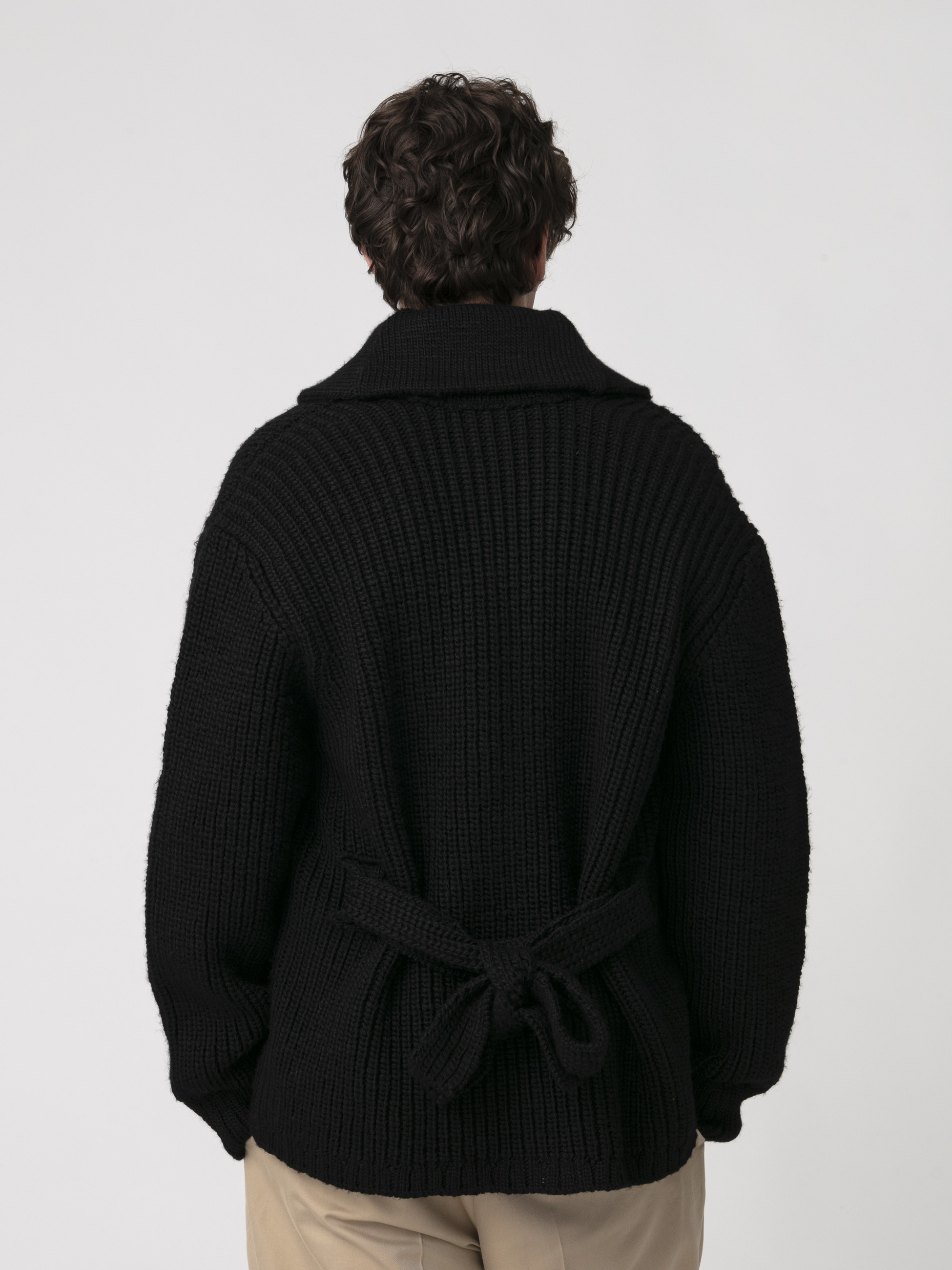 RRL ダブルアールエル ウールカーディガン ブラック L ランチ ショールニット カーディガン｜Double RL(ダブル アール