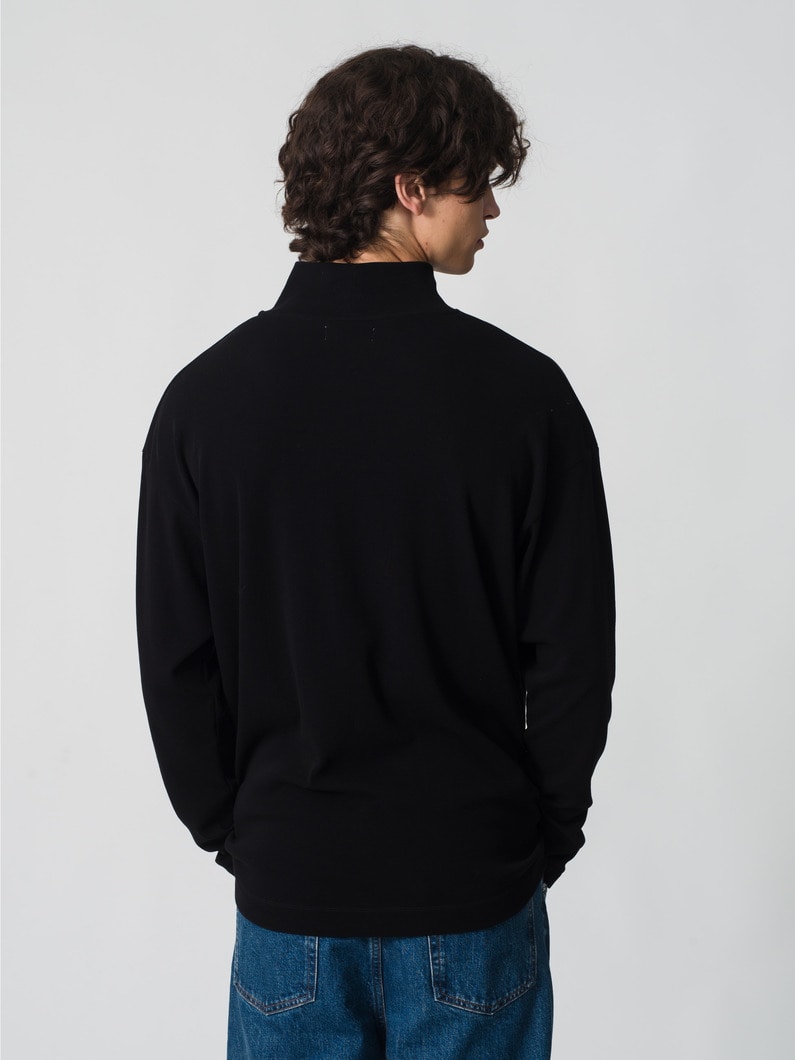 ハイツイスト ストレッチ ハイネックプルオーバー 詳細画像 black 2