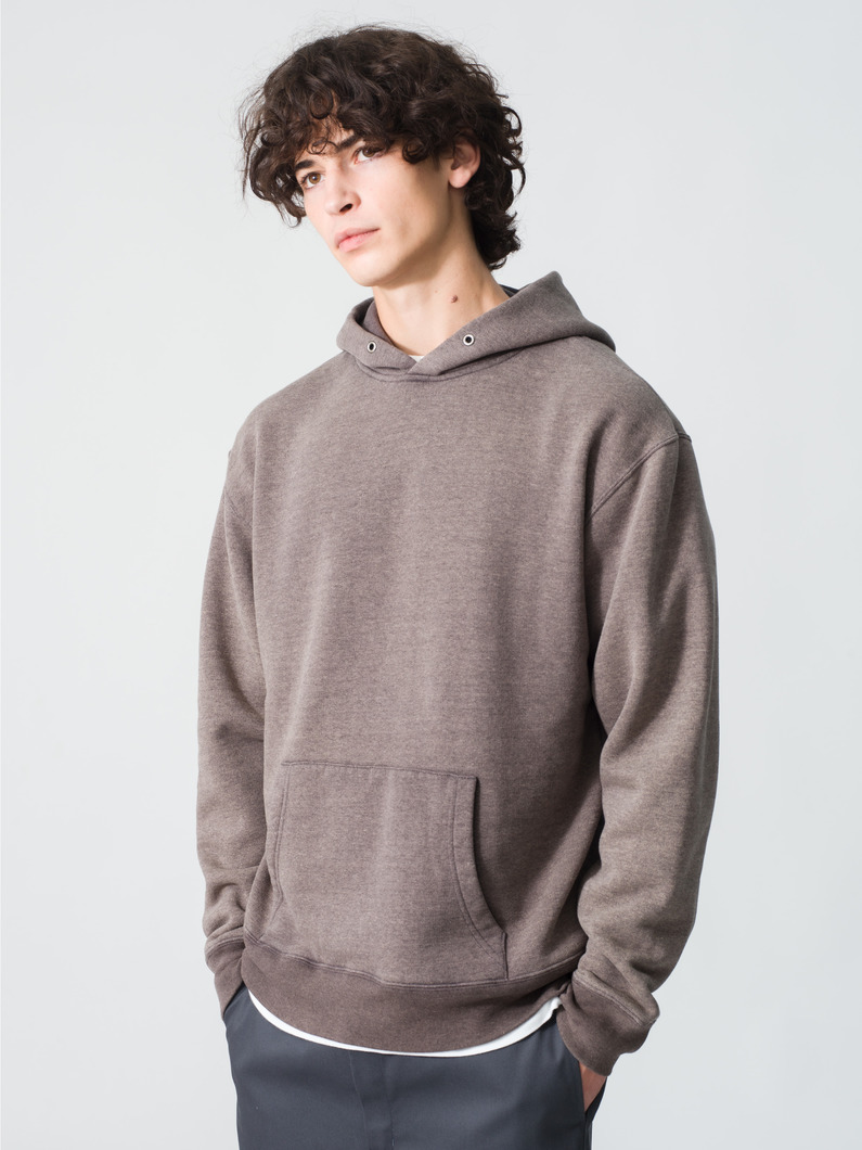 ウォッシュドアウト TCF フリースフーディー 詳細画像 charcoal gray