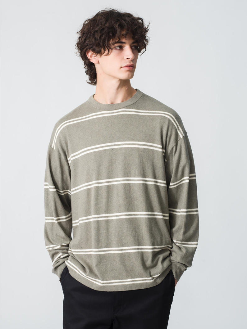 サリーフォックス ストライプ ロングスリーブティー 詳細画像 gray