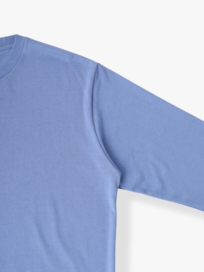 バンブーコットン プレーンステッチ ロングスリーブティー 詳細画像 blue 2