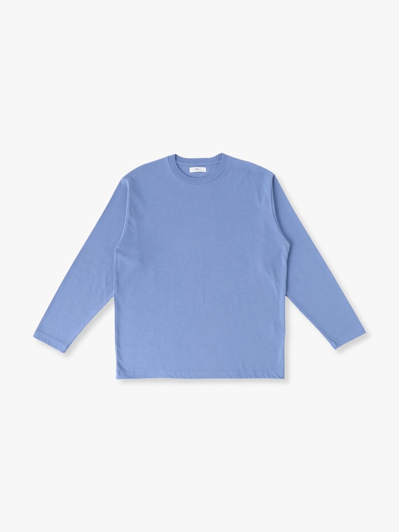 バンブーコットン プレーンステッチ ロングスリーブティー 詳細画像 blue 3