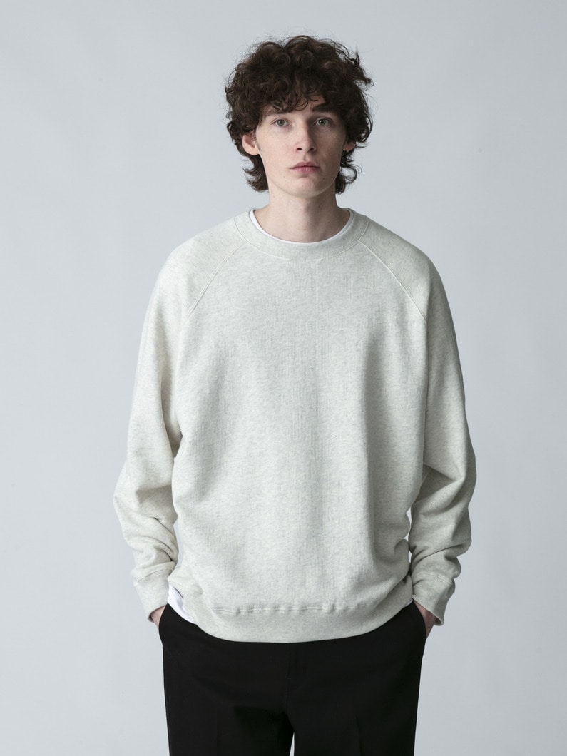 ラグランスリーブ スウェットプルオーバー 詳細画像 ivory