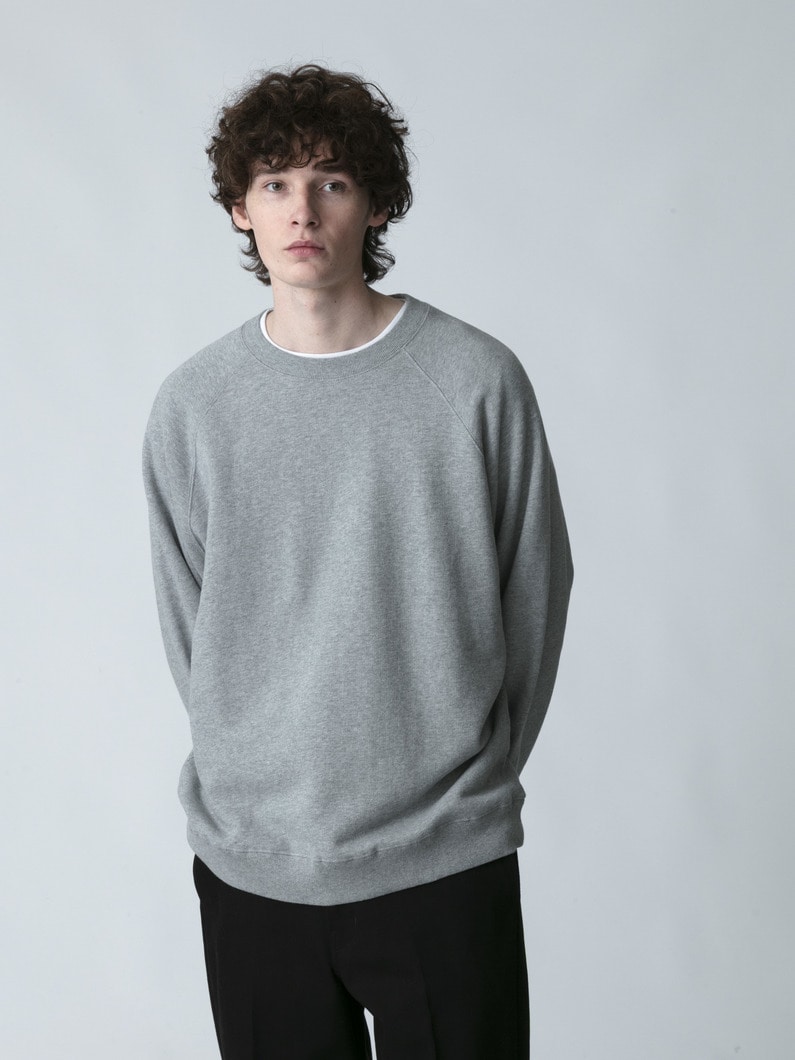 ラグランスリーブ スウェットプルオーバー 詳細画像 gray