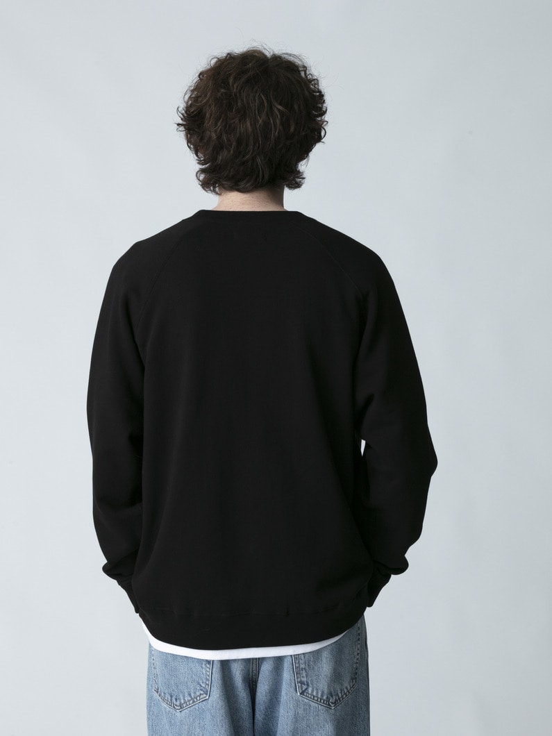ラグランスリーブ スウェットプルオーバー 詳細画像 black 3