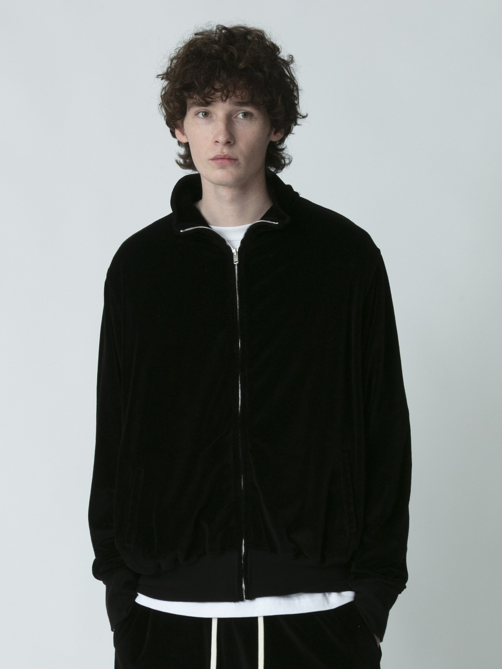 YOHJIYAMAMOTO Y's ベロアトラックジャケット L ブラック ヨウジヤマモト×アディダス「YY エクスクルーシブ」第1弾、ロゴ