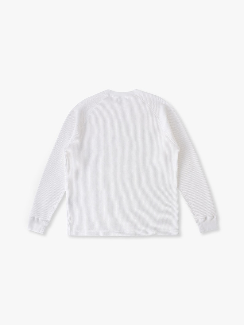 ワッフル ラグラン プルオーバー 詳細画像 off white 1