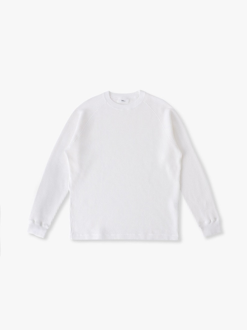 ワッフル ラグラン プルオーバー 詳細画像 off white 3
