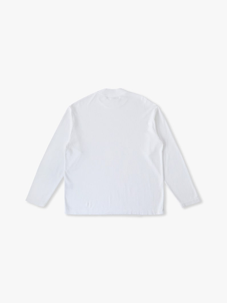 スーピマエージング モックネック ロングスリーブティー 詳細画像 off white 1