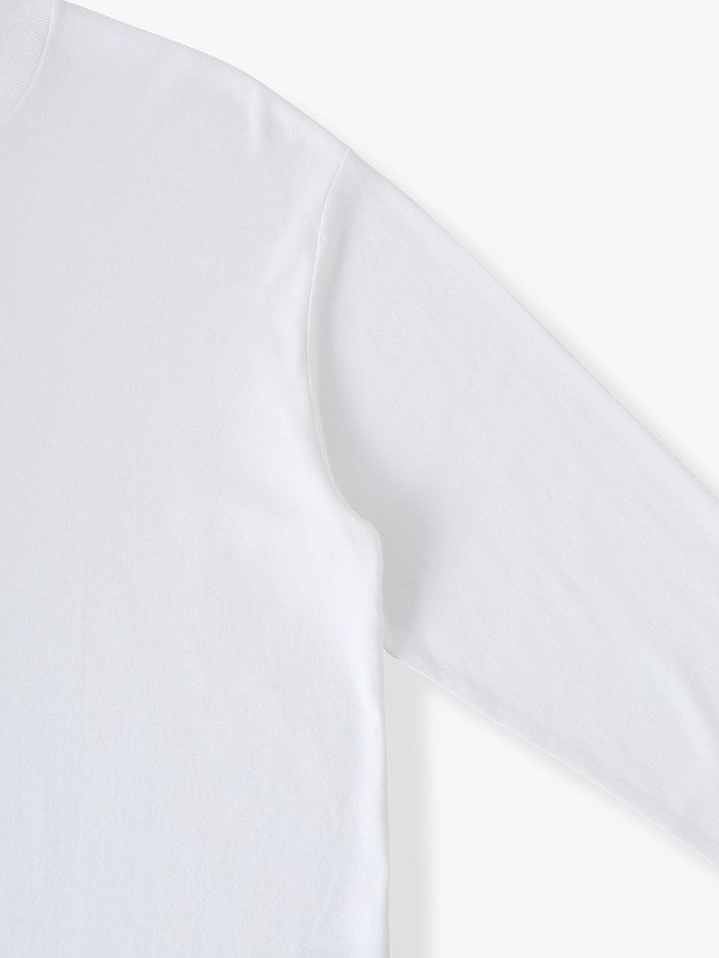 スーピマエージング モックネック ロングスリーブティー 詳細画像 off white 2