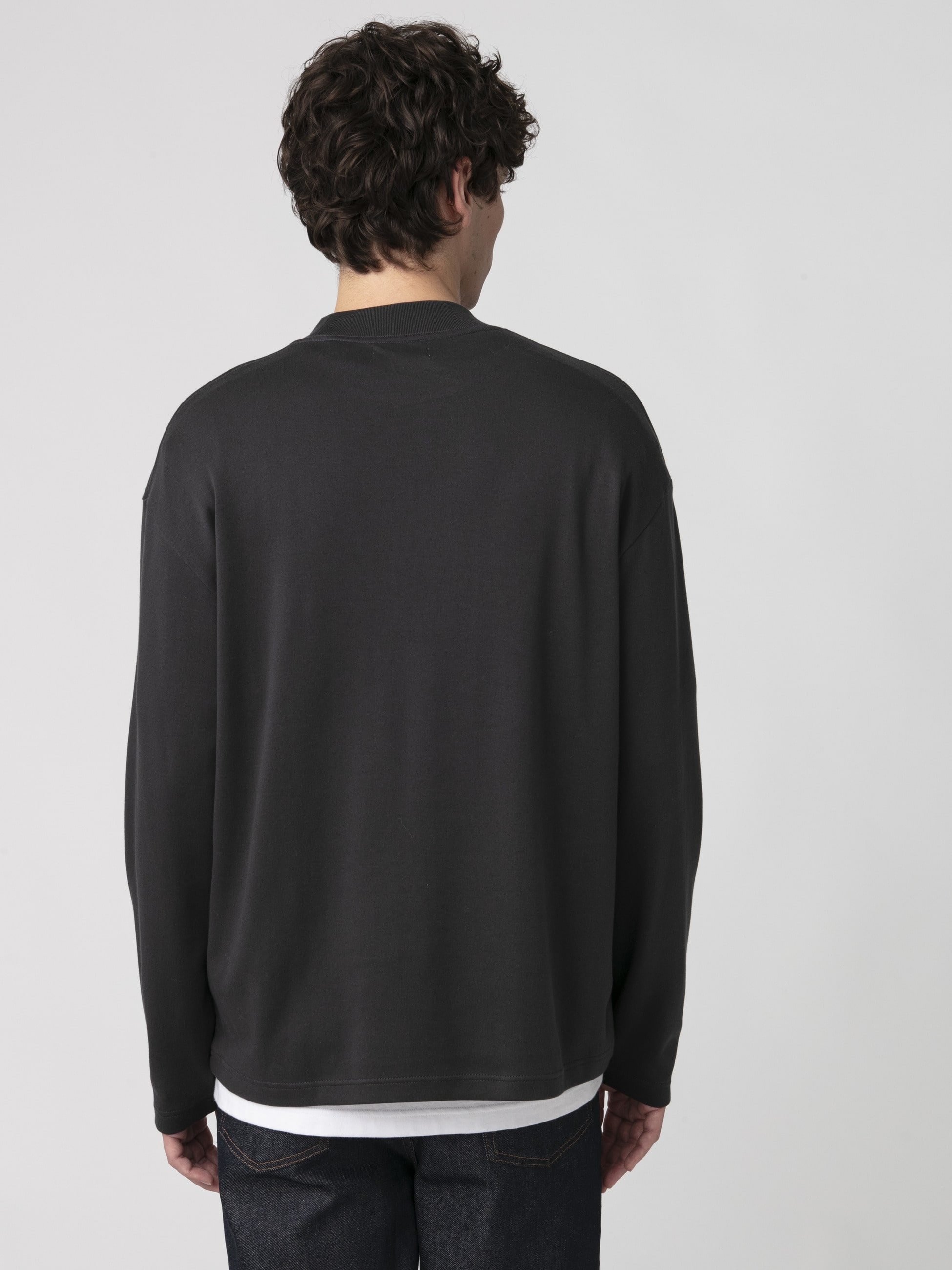 スーピマエージング モックネック ロングスリーブティー｜Ron Herman