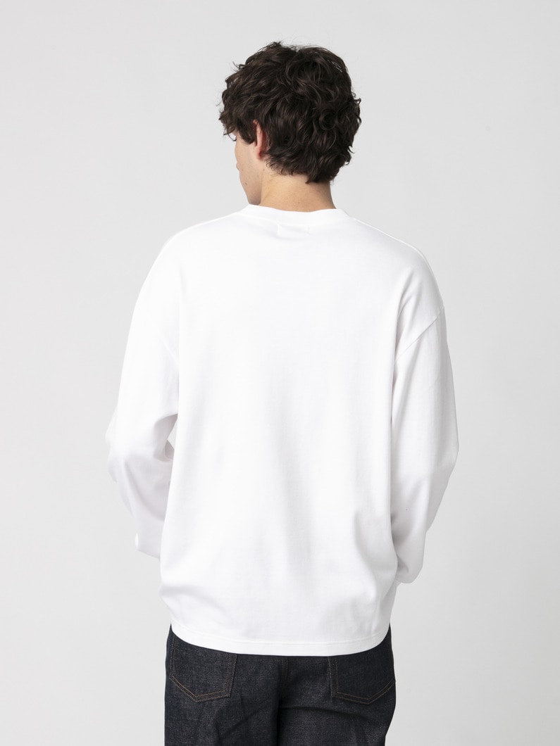 スーピマエージング クルーネック ロングスリーブティー 詳細画像 off white 2