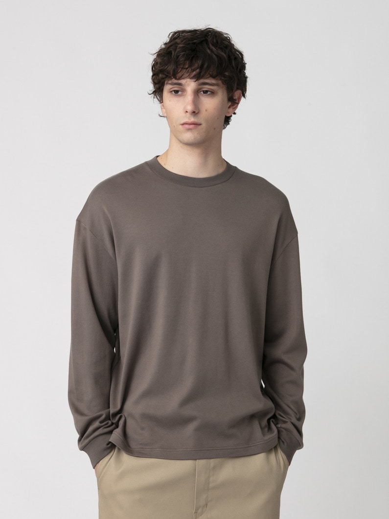 スーピマエージング クルーネック ロングスリーブティー 詳細画像 gray