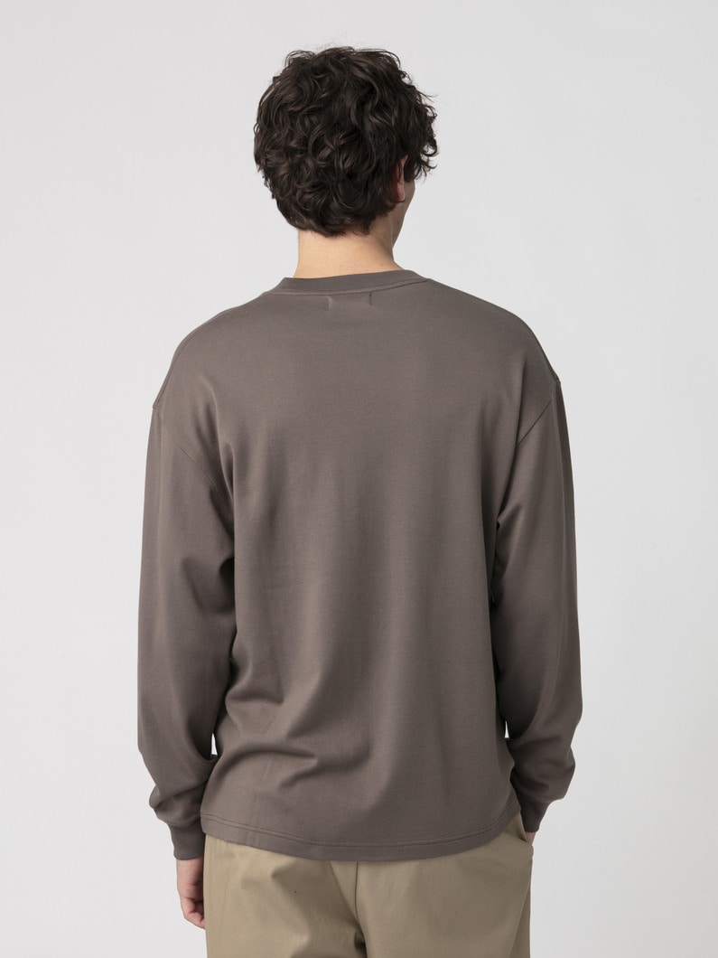 スーピマエージング クルーネック ロングスリーブティー 詳細画像 gray 2