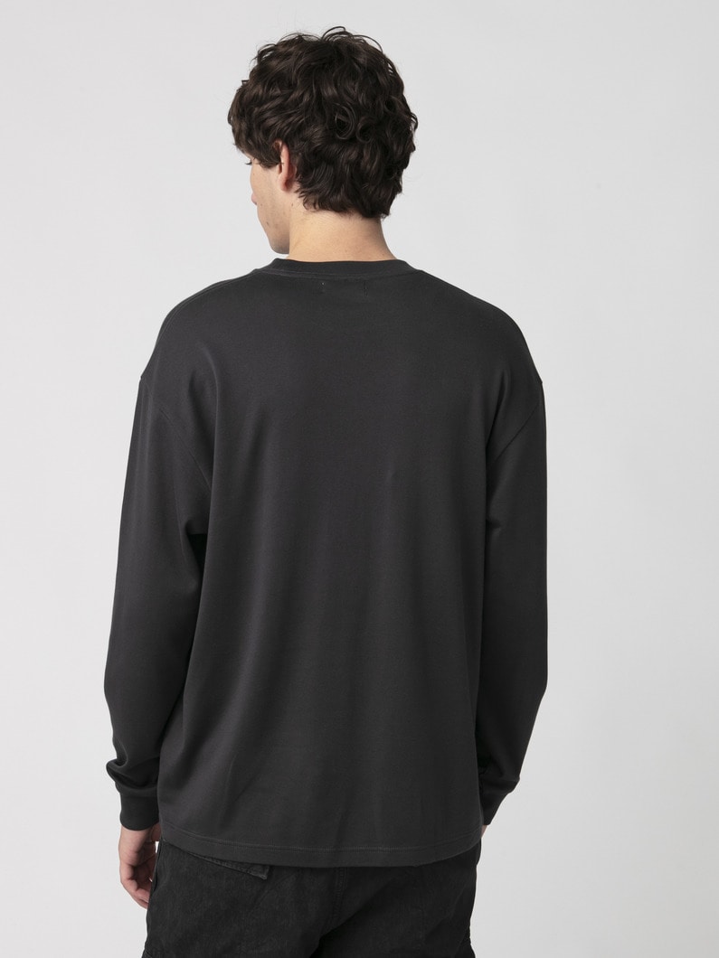スーピマエージング クルーネック ロングスリーブティー 詳細画像 black 2
