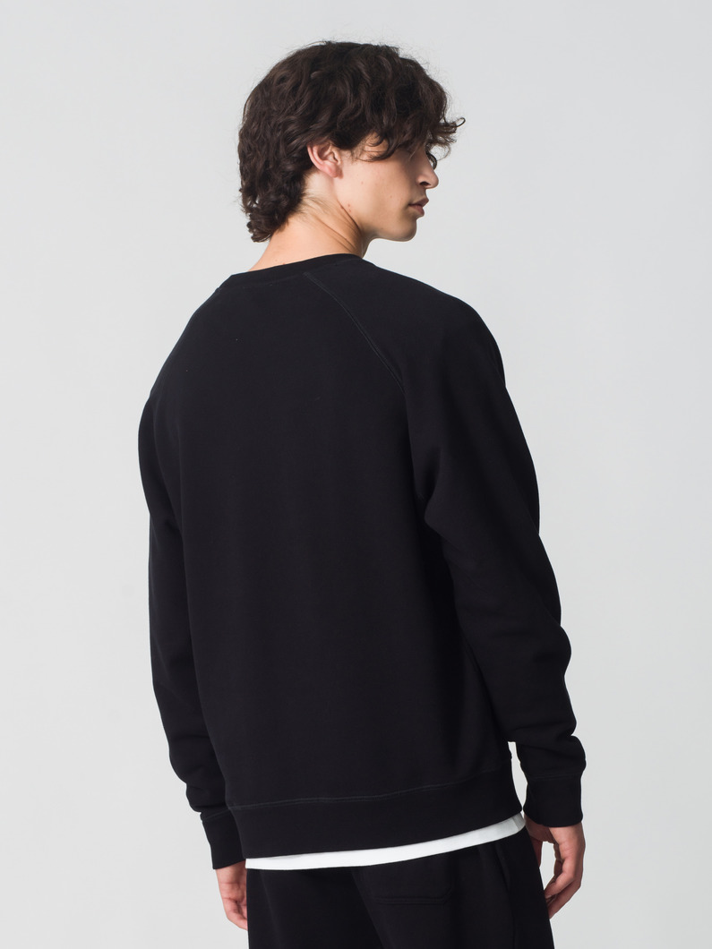 ラグラン スウェットプルオーバー 詳細画像 black 2