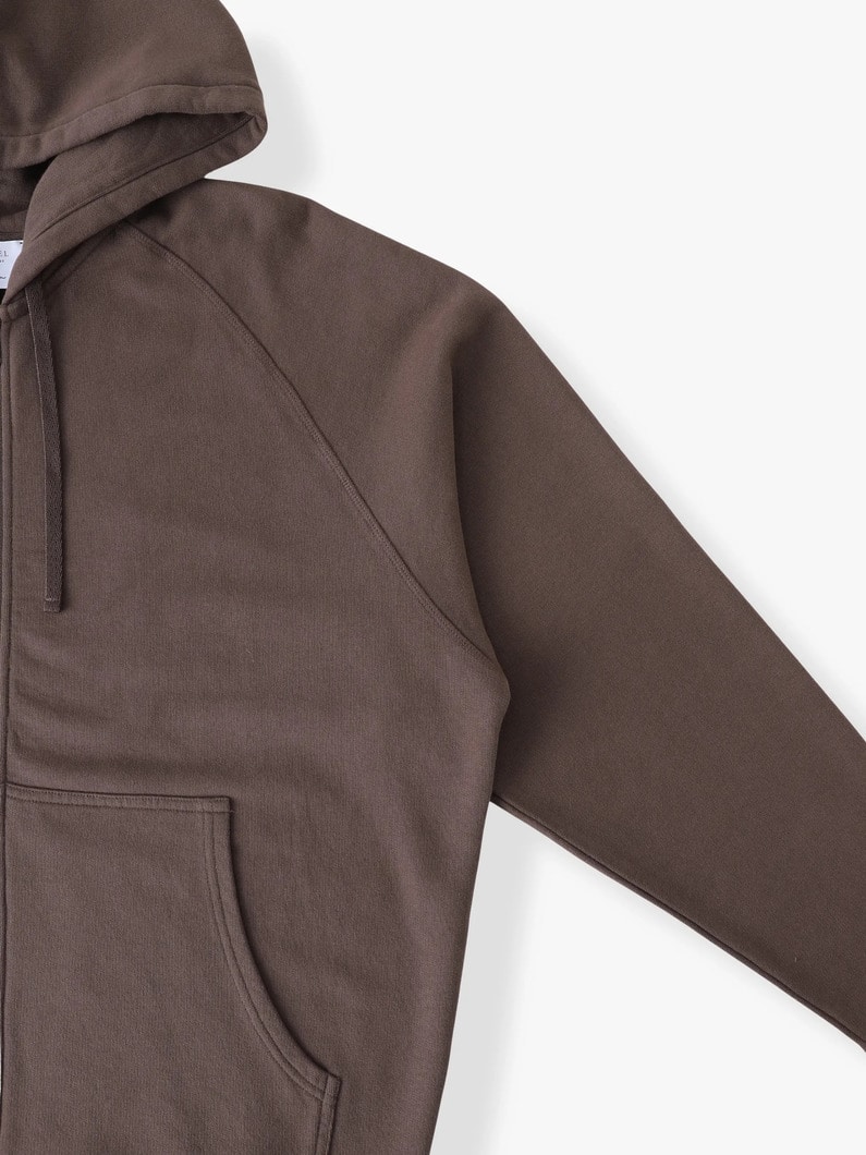 ラグラン スウェット ジップフーディー 詳細画像 light brown 2