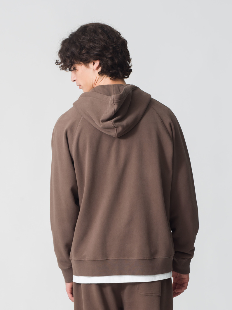 ラグラン スウェット ジップフーディー 詳細画像 light brown 2
