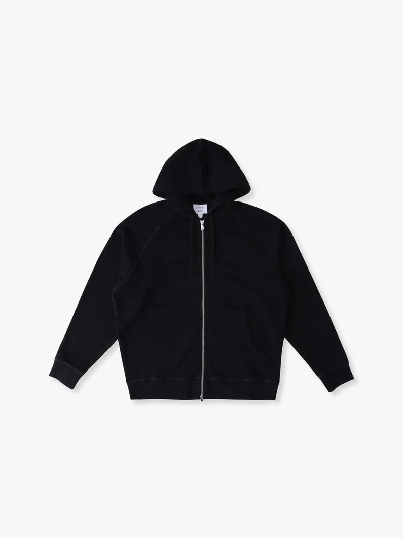 ラグラン スウェット ジップフーディー 詳細画像 black 3