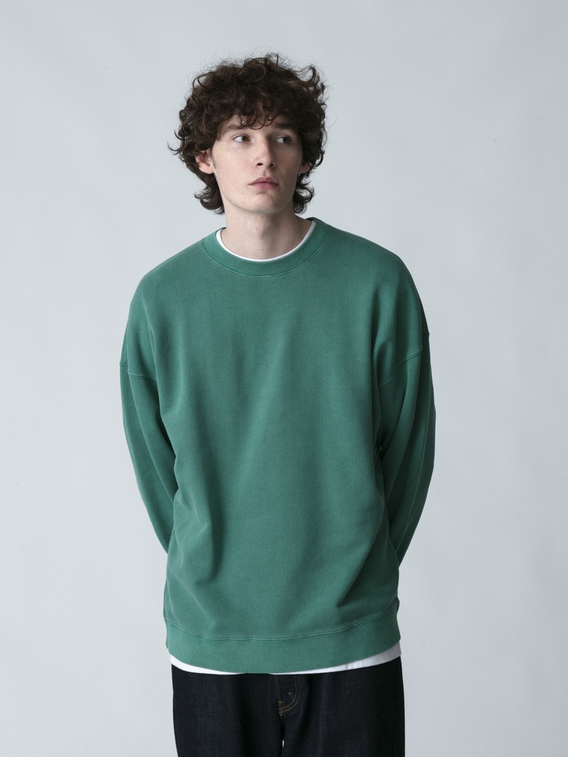 コットン スウェットプルオーバー 詳細画像 green