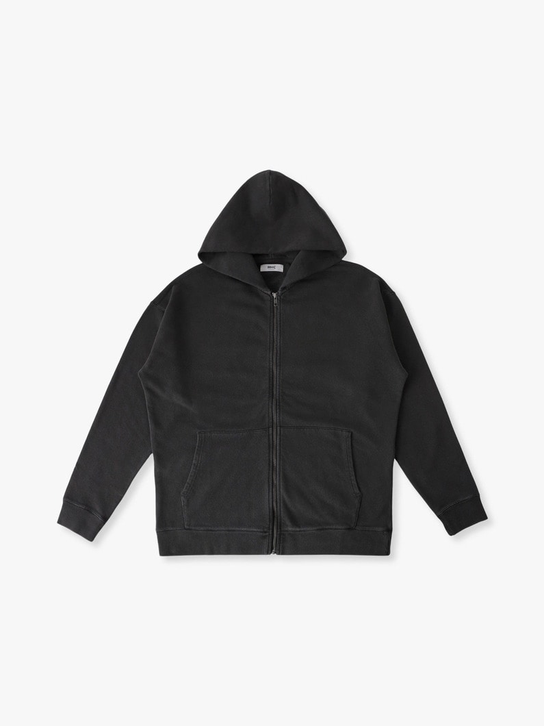 コットン スウェット ジップフーディー 詳細画像 charcoal gray 4