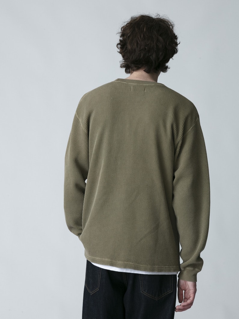 ワッフル ロングスリーブティー 詳細画像 olive 3