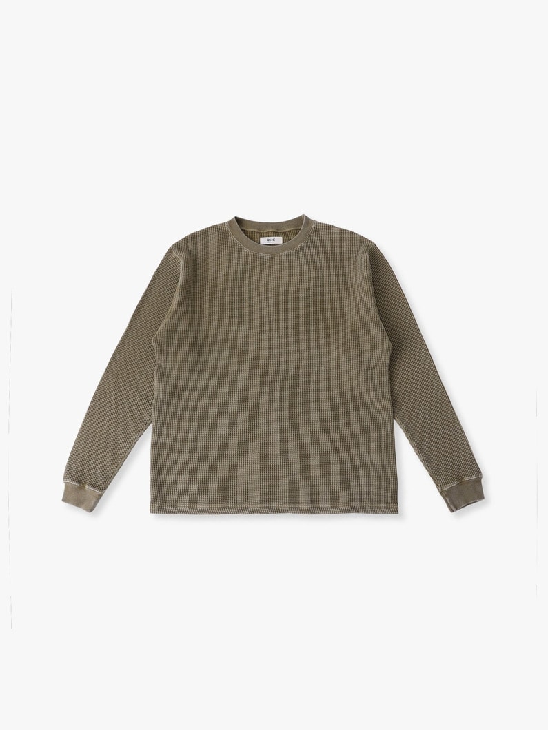 ワッフル ロングスリーブティー 詳細画像 olive 4