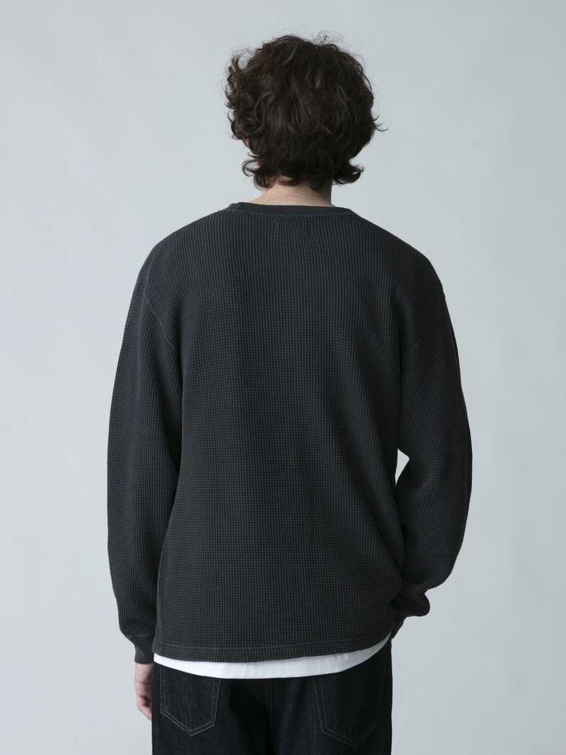 ワッフル ロングスリーブティー 詳細画像 charcoal gray 3