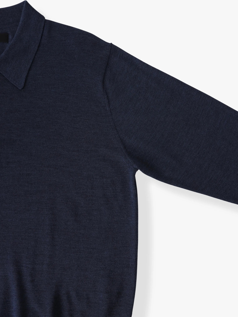 ハイゲージニットポロ ロングスリーブシャツ 詳細画像 gray 2