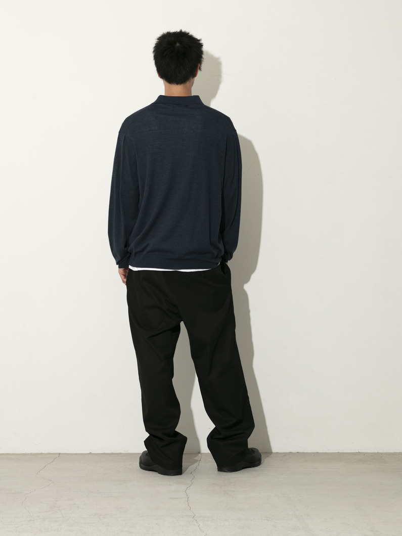ハイゲージニットポロ ロングスリーブシャツ 詳細画像 navy 3